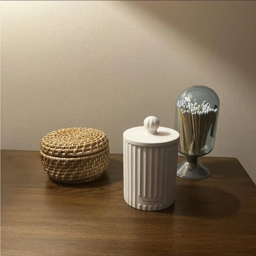 Medium & Small Rattan Woven Basket with Lid Natural Hearth & Hand with Magnolia